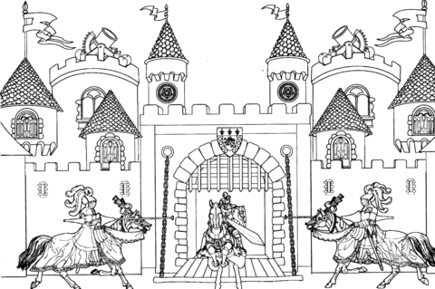 King Arthur Castle  Coloring Page